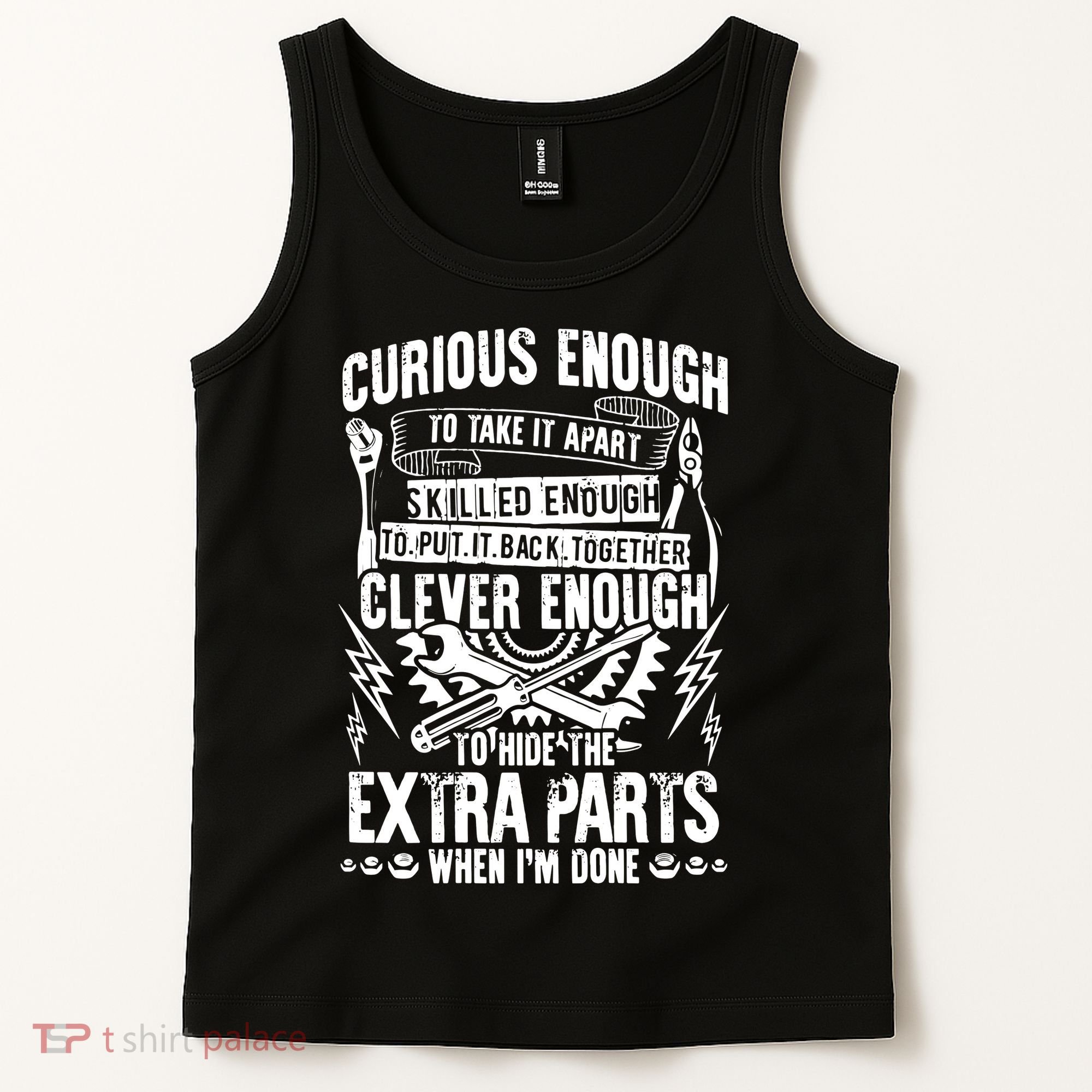 Curious, Skilled And Clever Funny Car Auto Truck Mechanic Tank Top