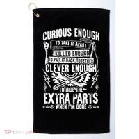 Curious, Skilled And Clever Funny Car Auto Truck Mechanic Golf Towel thumb 0
