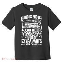 Curious, Skilled And Clever Funny Car Auto Truck Mechanic Toddler T-Shirt thumb 0