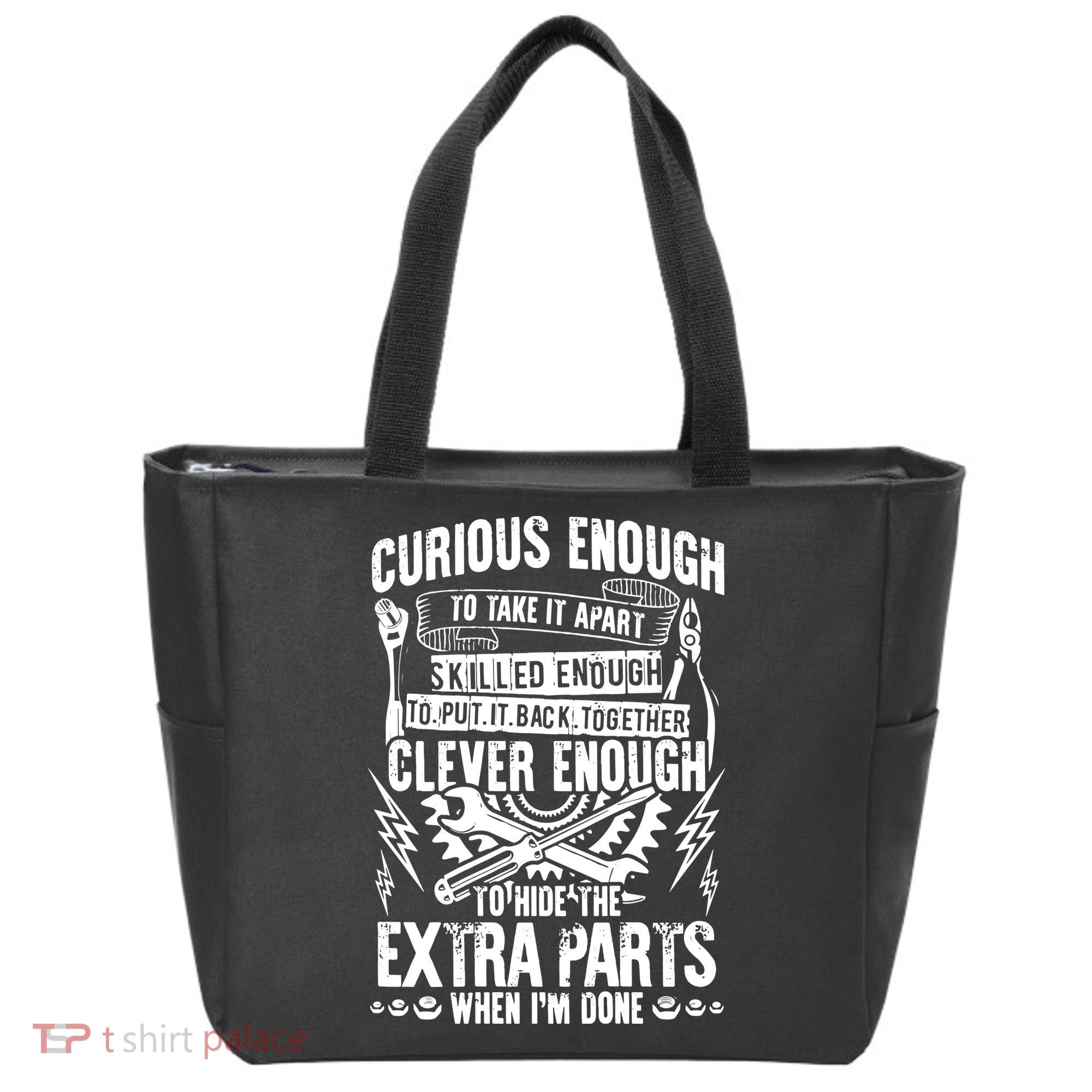 Curious, Skilled And Clever Funny Car Auto Truck Mechanic Tote Bag