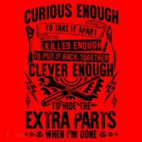 Curious, Skilled And Clever Funny Car Auto Truck Mechanic Santa Hat thumb 1