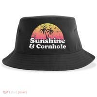Cornhole Sunshine And Cornhole Sustainable Bucket Hat thumb 0