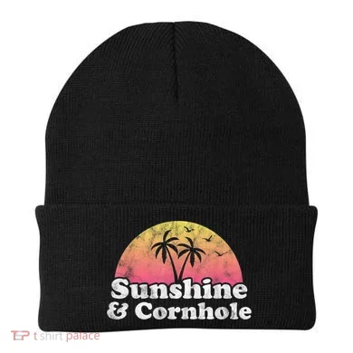 Cornhole Sunshine And Cornhole Beanie
