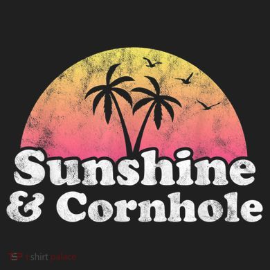 Cornhole Sunshine And Cornhole Crop Fleece Hoodie