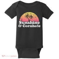 Cornhole Sunshine And Cornhole Baby Bodysuit thumb 0