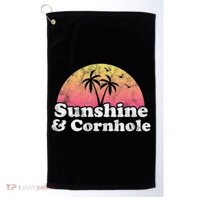 Cornhole Sunshine And Cornhole Golf Towel