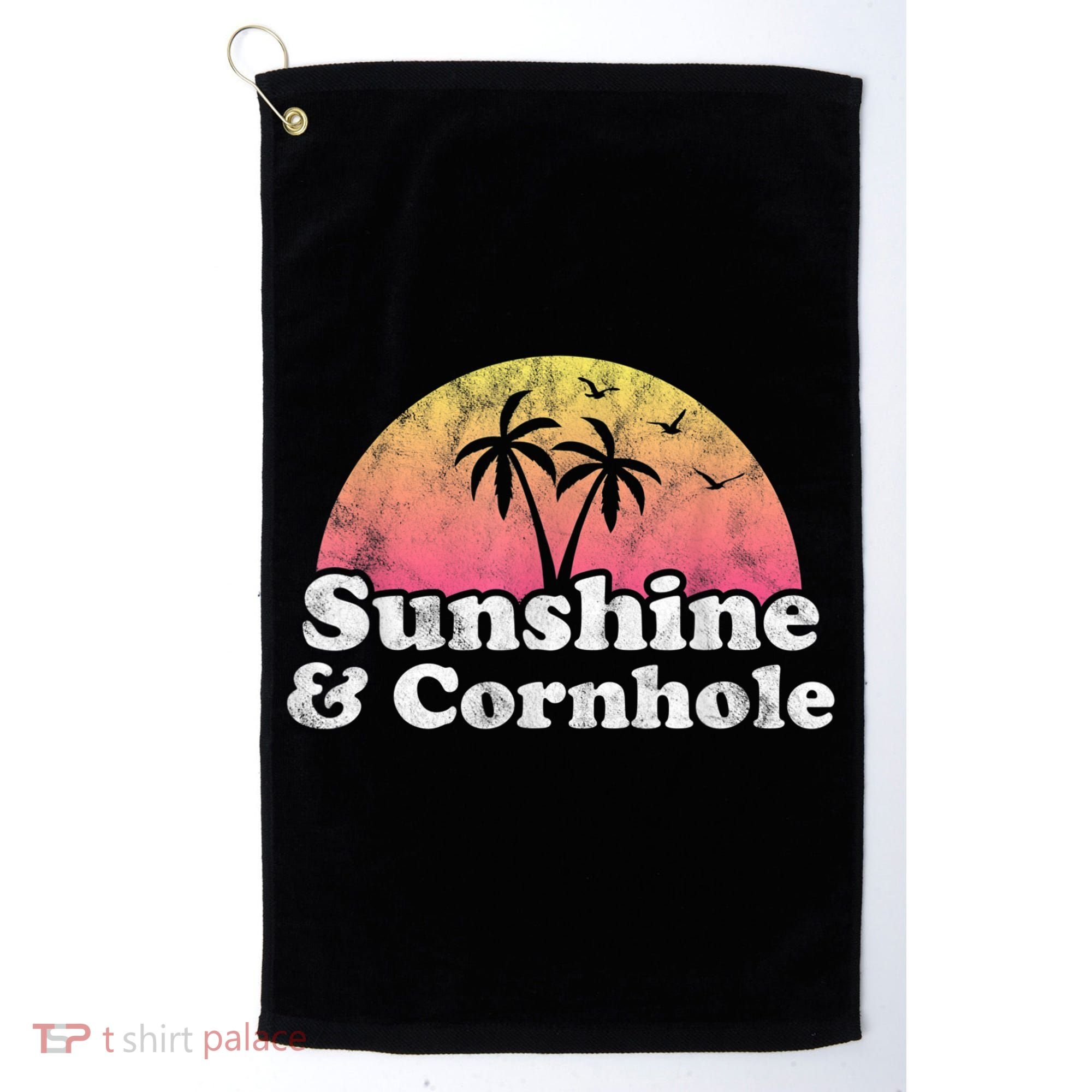 Cornhole Sunshine And Cornhole Golf Towel