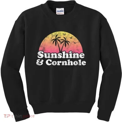 Cornhole Sunshine And Cornhole Kids Sweatshirt