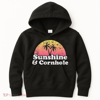 Cornhole Sunshine And Cornhole Kids Hoodie