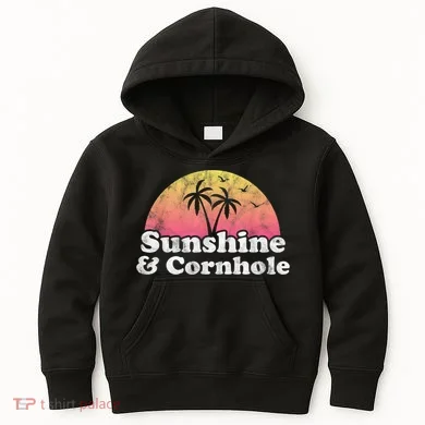 Cornhole Sunshine And Cornhole Kids Hoodie
