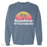 Cornhole Sunshine And Cornhole Garment-Dyed Sweatshirt thumb 0