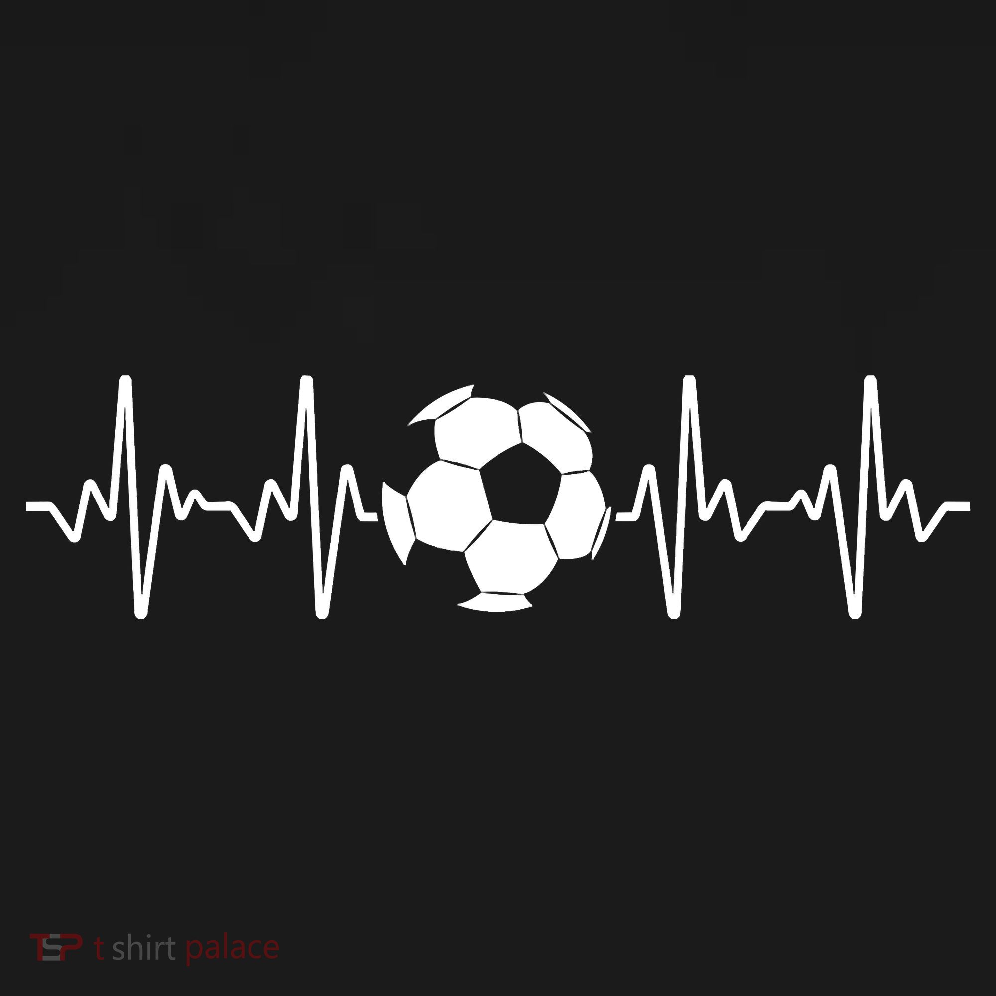 Cool Soccer Art SoccerL Over Goalie Football Heartbeat T-Shirt