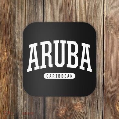 College Style Aruba Caribbean Souvenir Coaster