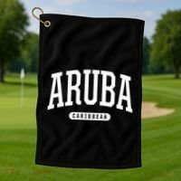 College Style Aruba Caribbean Souvenir Golf Towel thumb 1