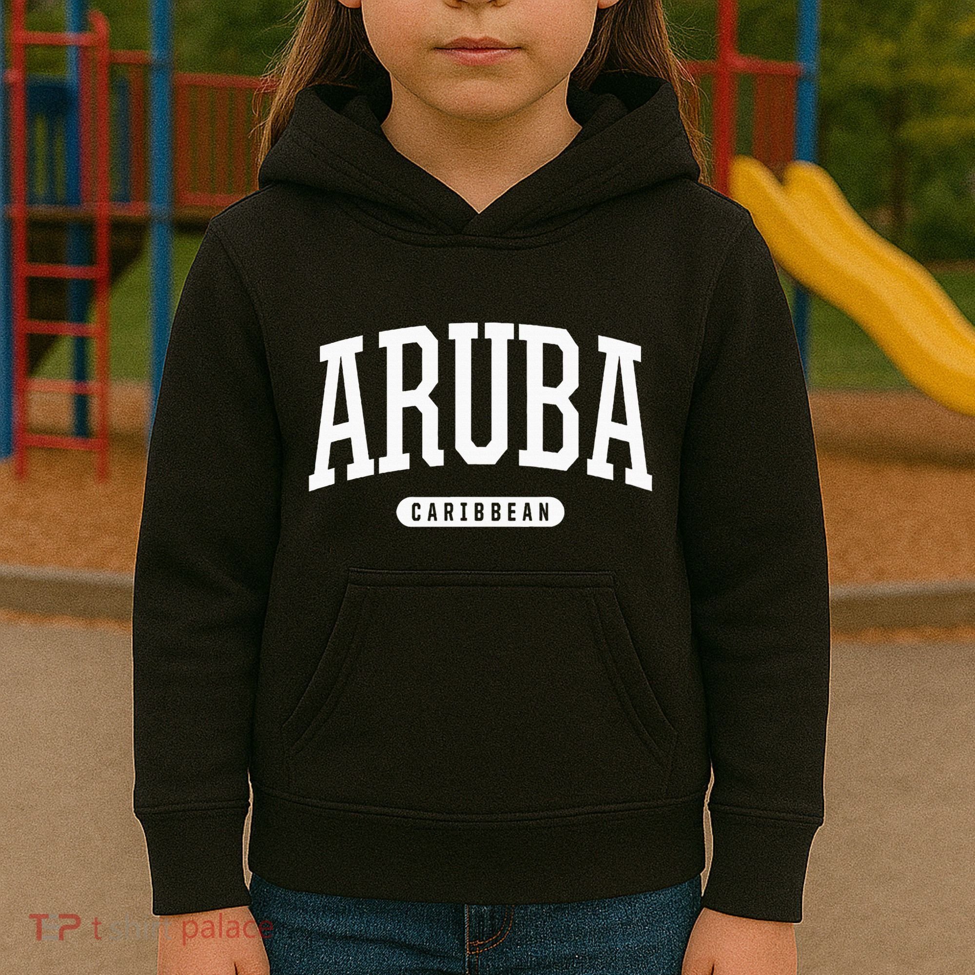 College Style Aruba Caribbean Souvenir Kids Hoodie