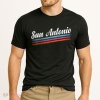 Classic San Antonio Throwback Retro Sports Fan Cooling Performance Crew T-Shirt thumb 2