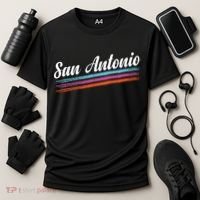 Classic San Antonio Throwback Retro Sports Fan Cooling Performance Crew T-Shirt thumb 3