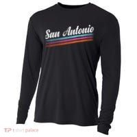 Classic San Antonio Throwback Retro Sports Fan Cooling Performance Long Sleeve Crew thumb 0