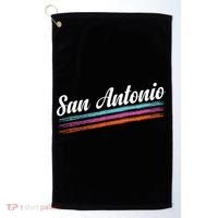 Classic San Antonio Throwback Retro Sports Fan Golf Towel thumb 0