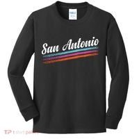 Classic San Antonio Throwback Retro Sports Fan Kids Long Sleeve Shirt thumb 0