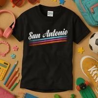 Classic San Antonio Throwback Retro Sports Fan Kids T-Shirt thumb 3
