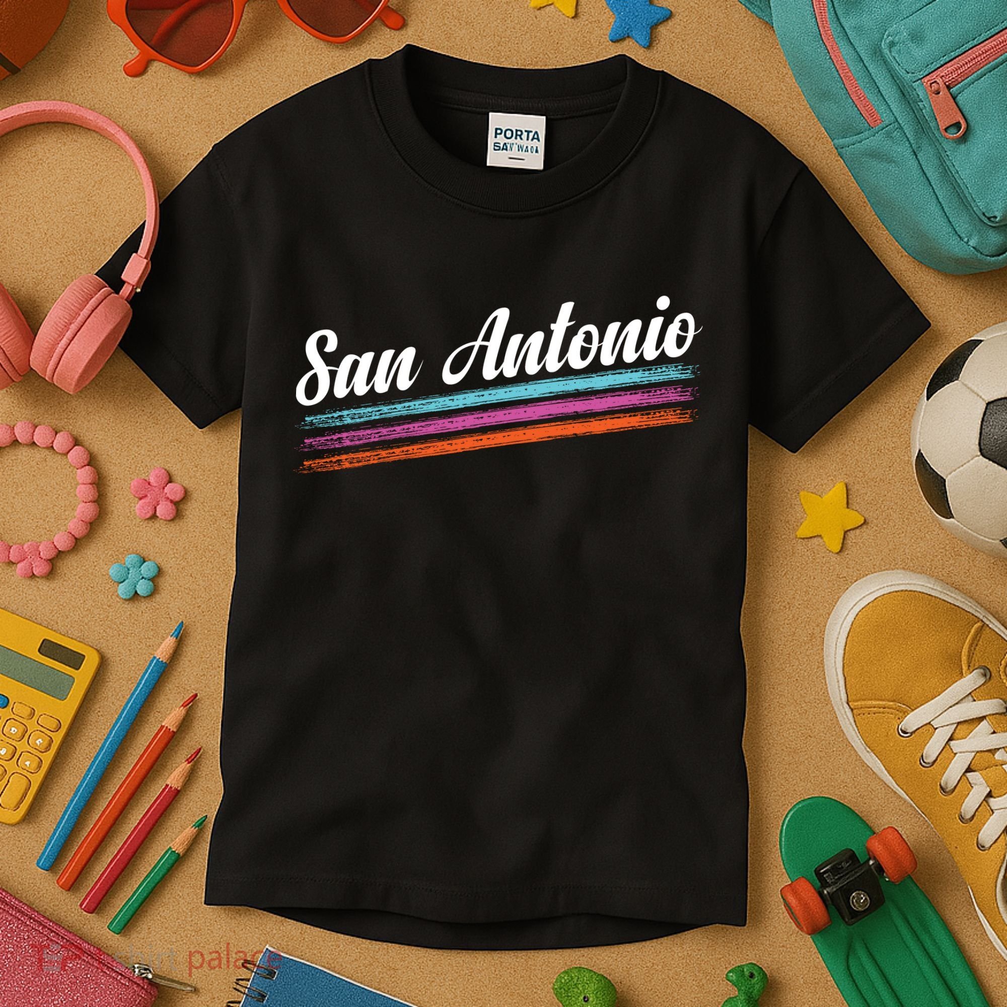 Classic San Antonio Throwback Retro Sports Fan Kids T-Shirt