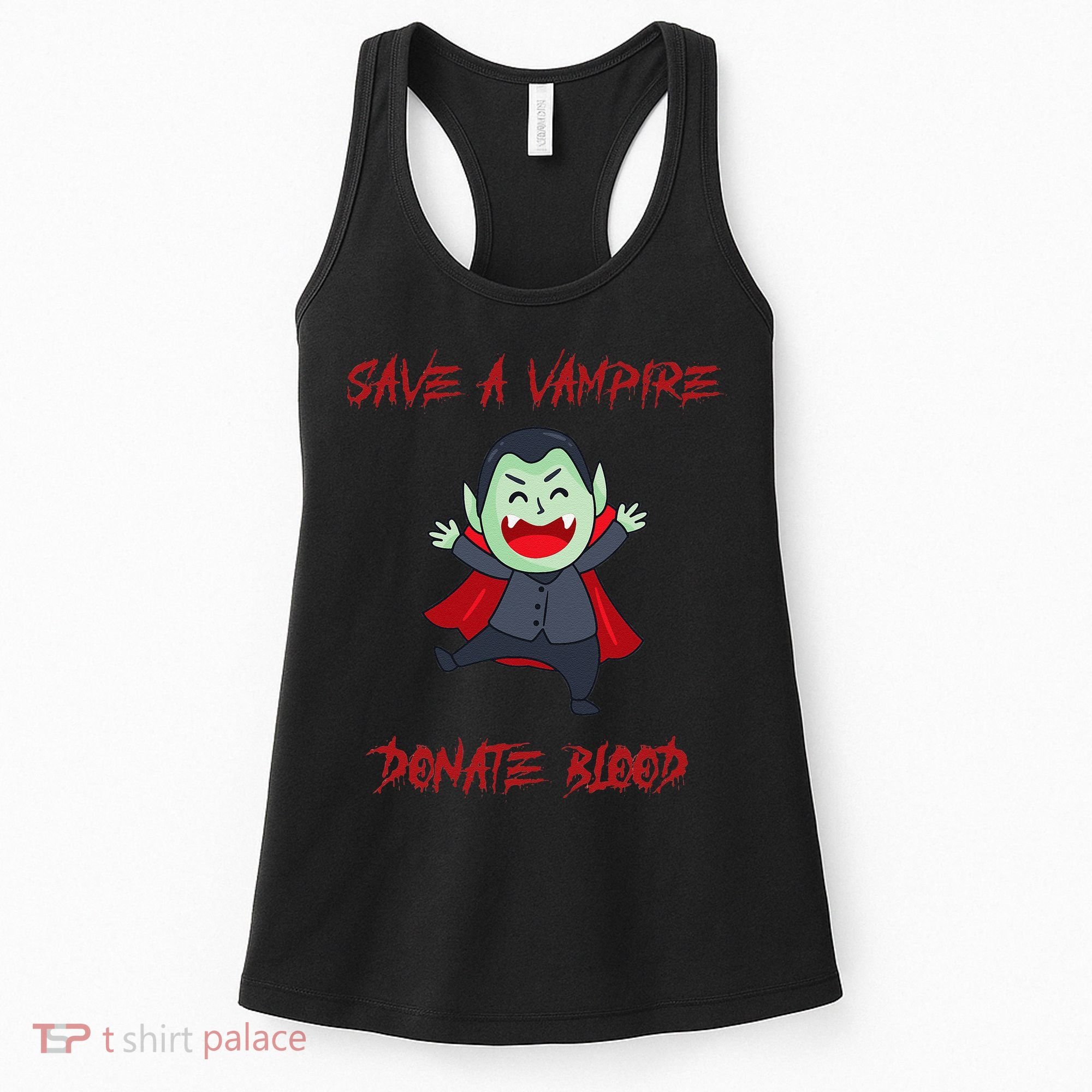 Cute Save A Vampire Donate Blood Vampire Halloween Women's Tank Top