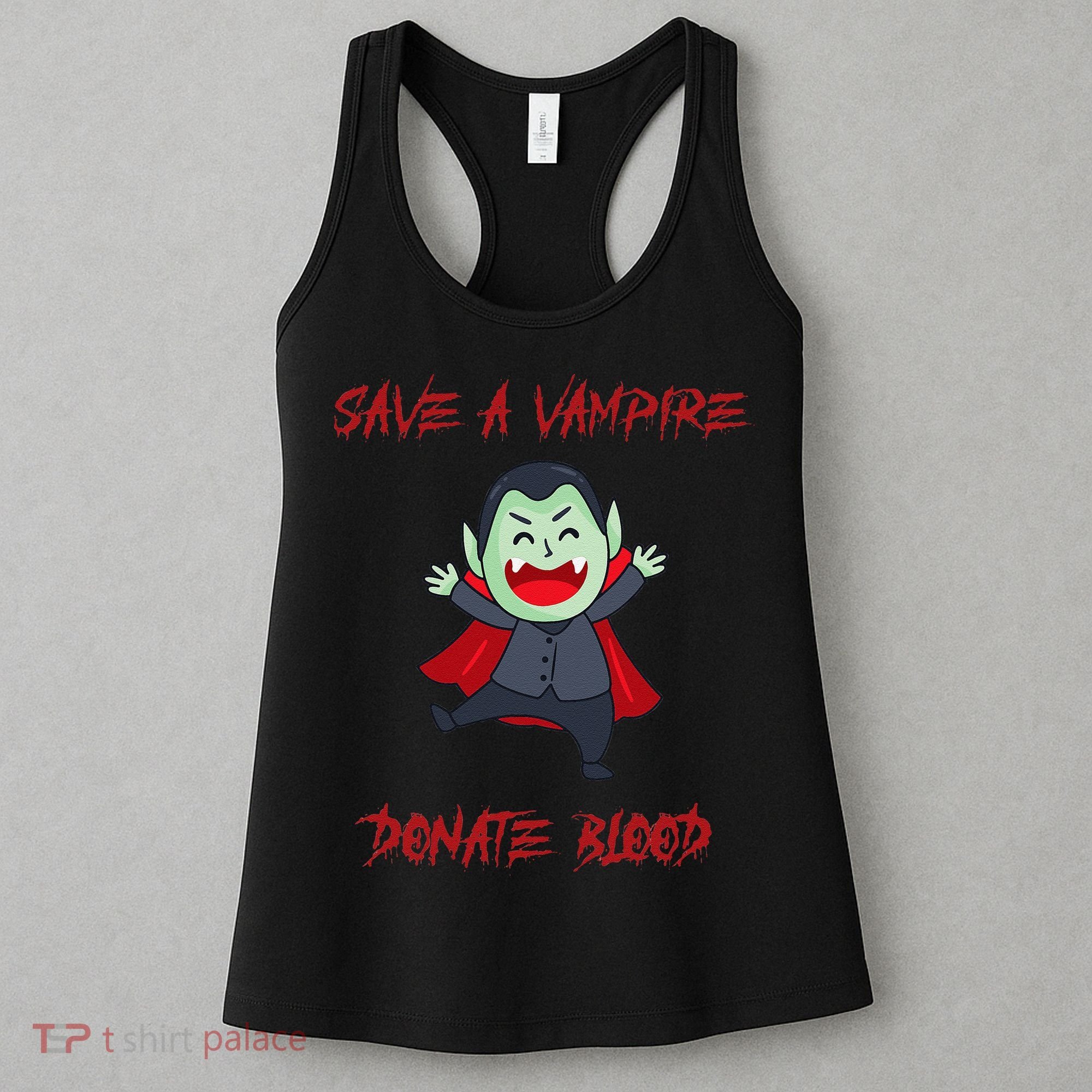 Cute Save A Vampire Donate Blood Vampire Halloween Women's Tank Top