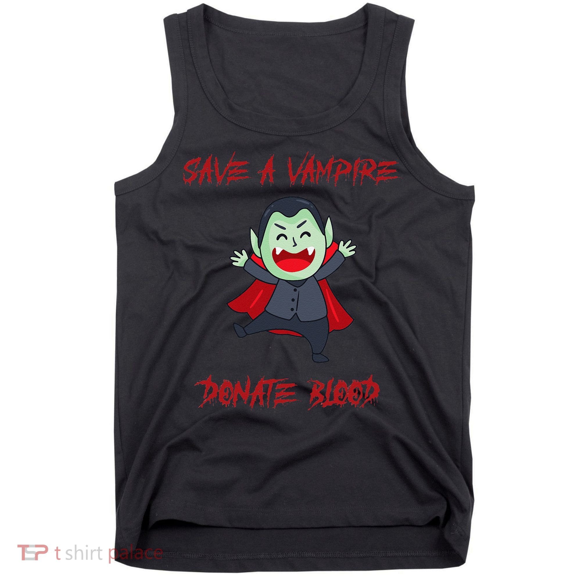 Cute Save A Vampire Donate Blood Vampire Halloween Tank Top