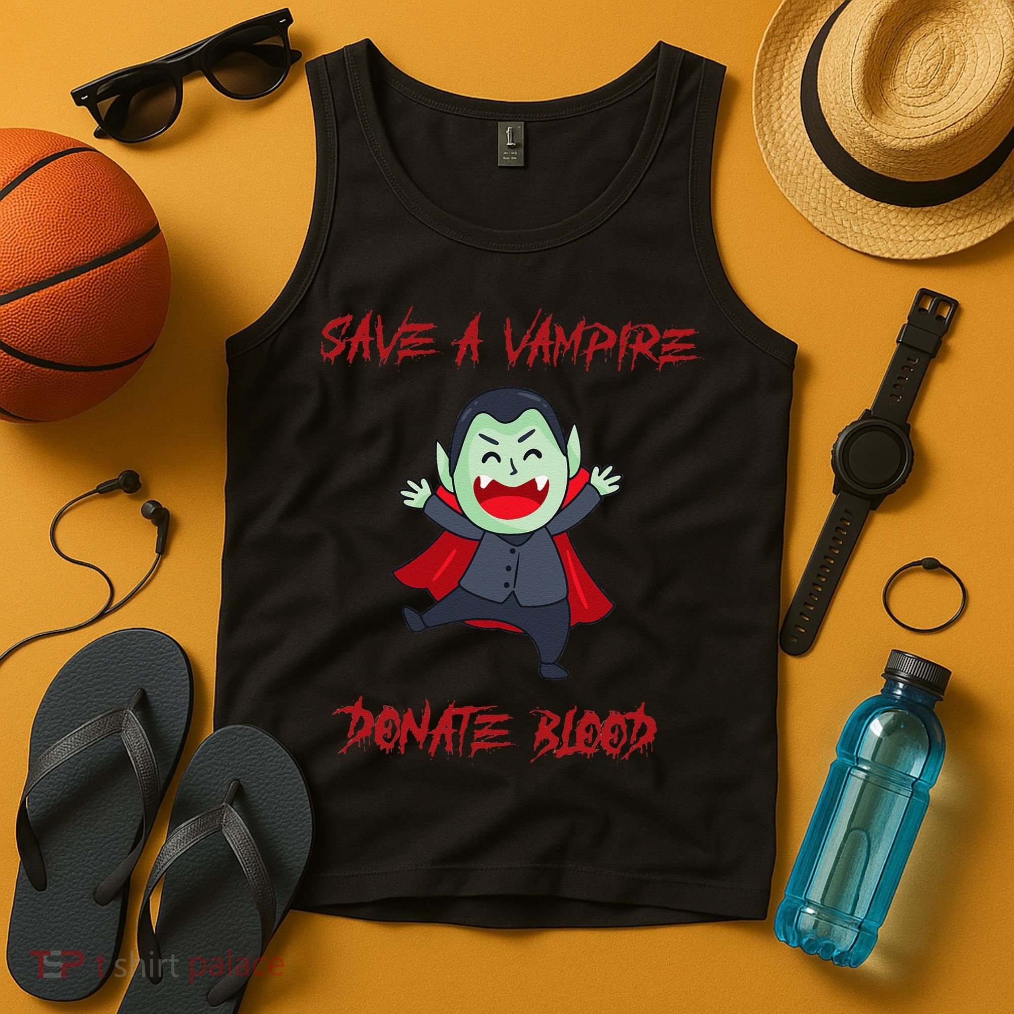Cute Save A Vampire Donate Blood Vampire Halloween Tank Top