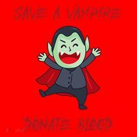 Cute Save A Vampire Donate Blood Vampire Halloween Santa Hat thumb 1