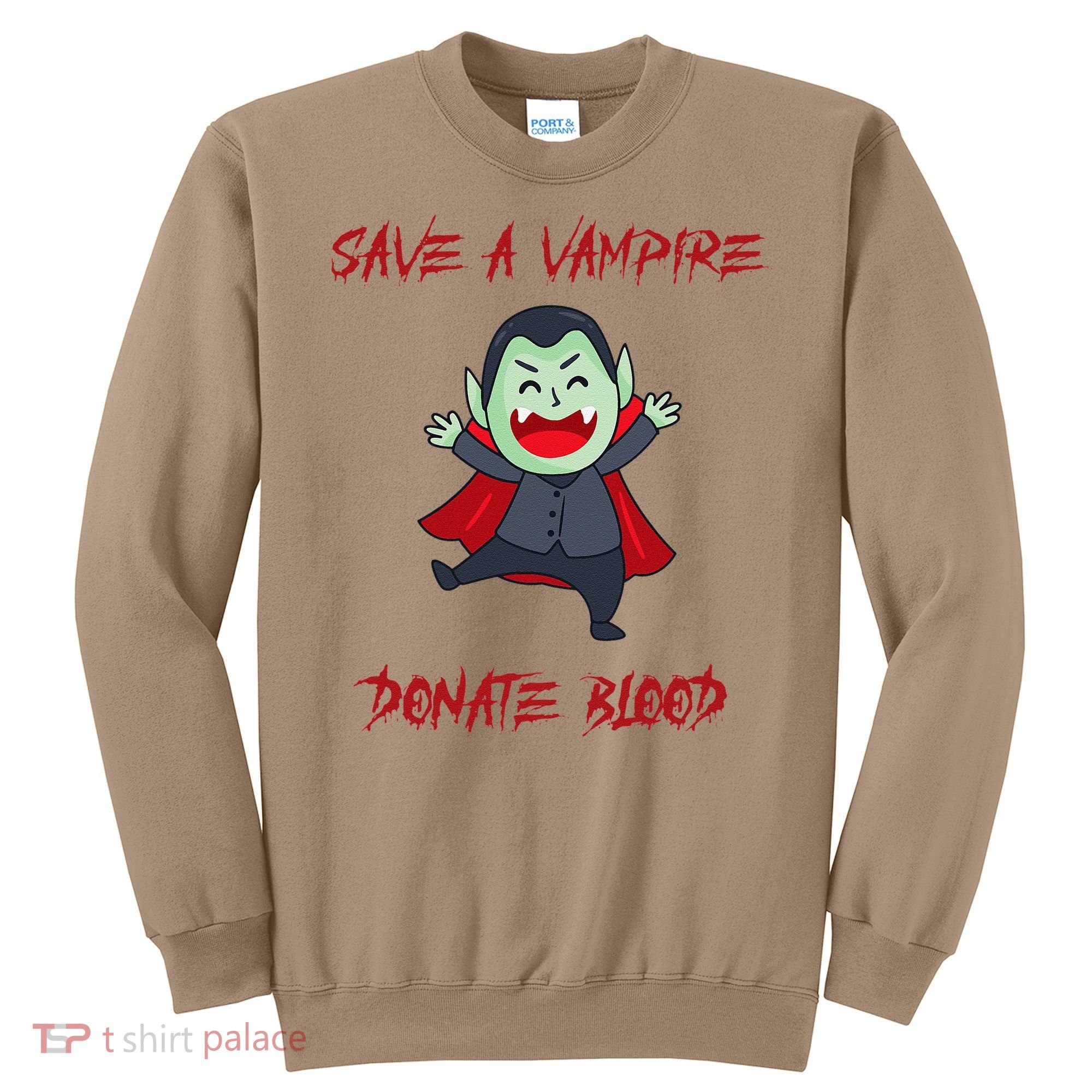 Cute Save A Vampire Donate Blood Vampire Halloween Sweatshirt