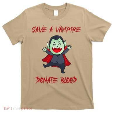 Cute Save A Vampire Donate Blood Vampire Halloween T-Shirt