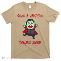 Cute Save A Vampire Donate Blood Vampire Halloween T-Shirt thumb 0