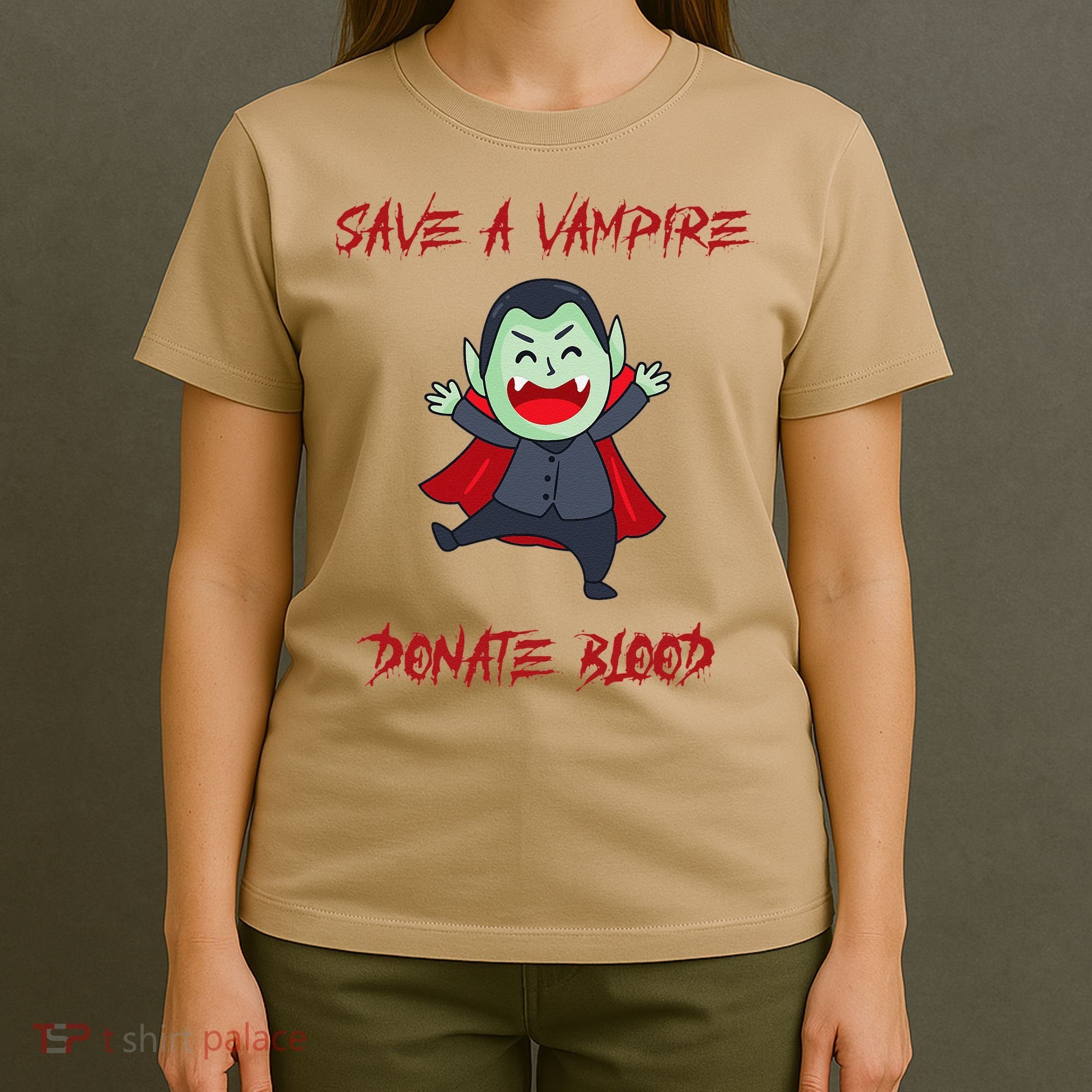 Cute Save A Vampire Donate Blood Vampire Halloween T-Shirt