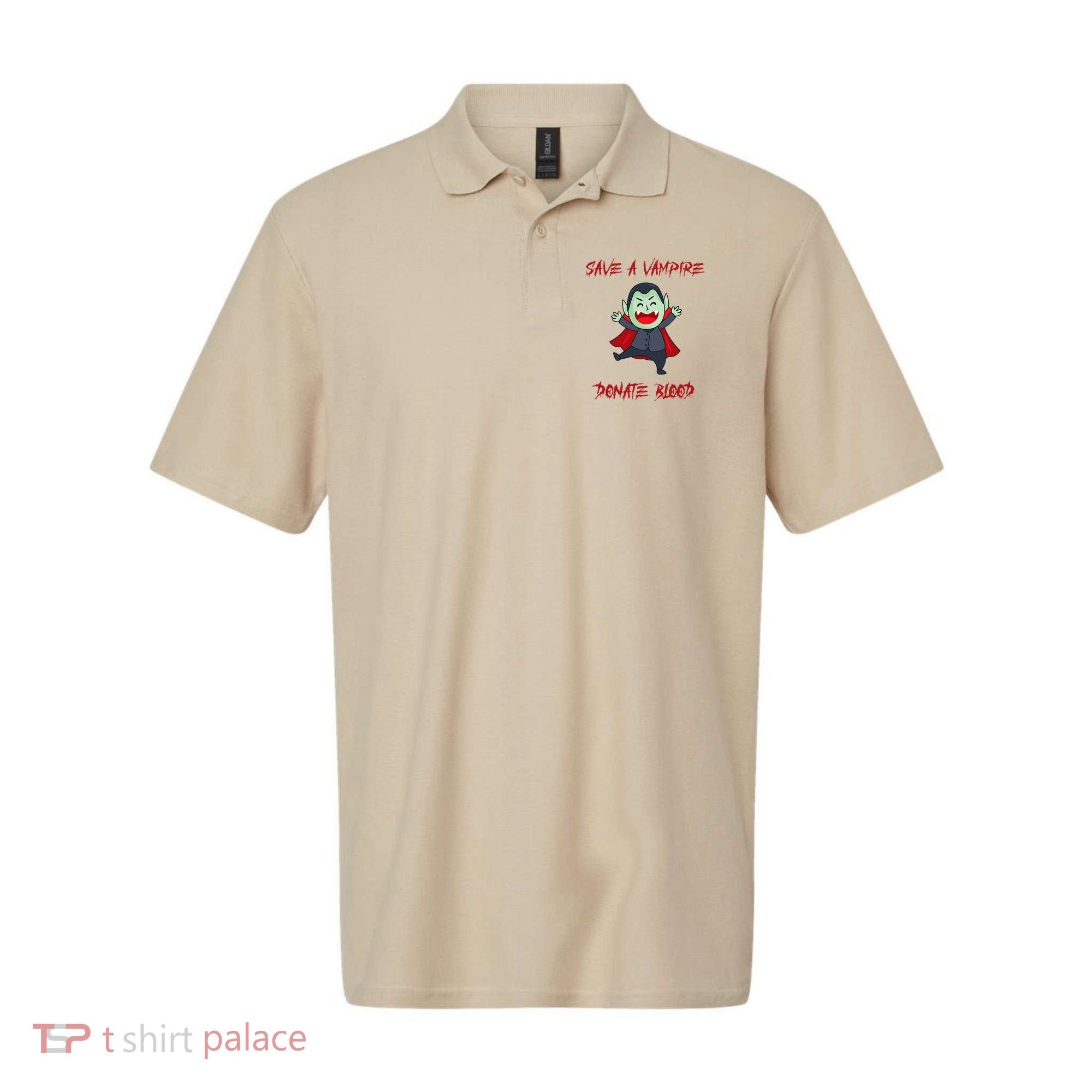 Cute Save A Vampire Donate Blood Vampire Halloween Polo