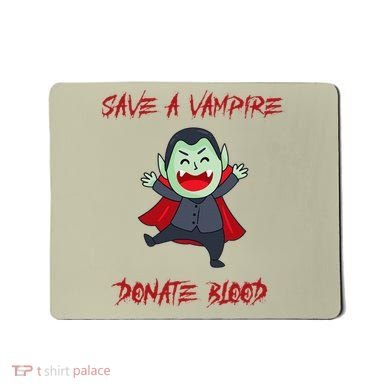 Cute Save A Vampire Donate Blood Vampire Halloween Mousepad