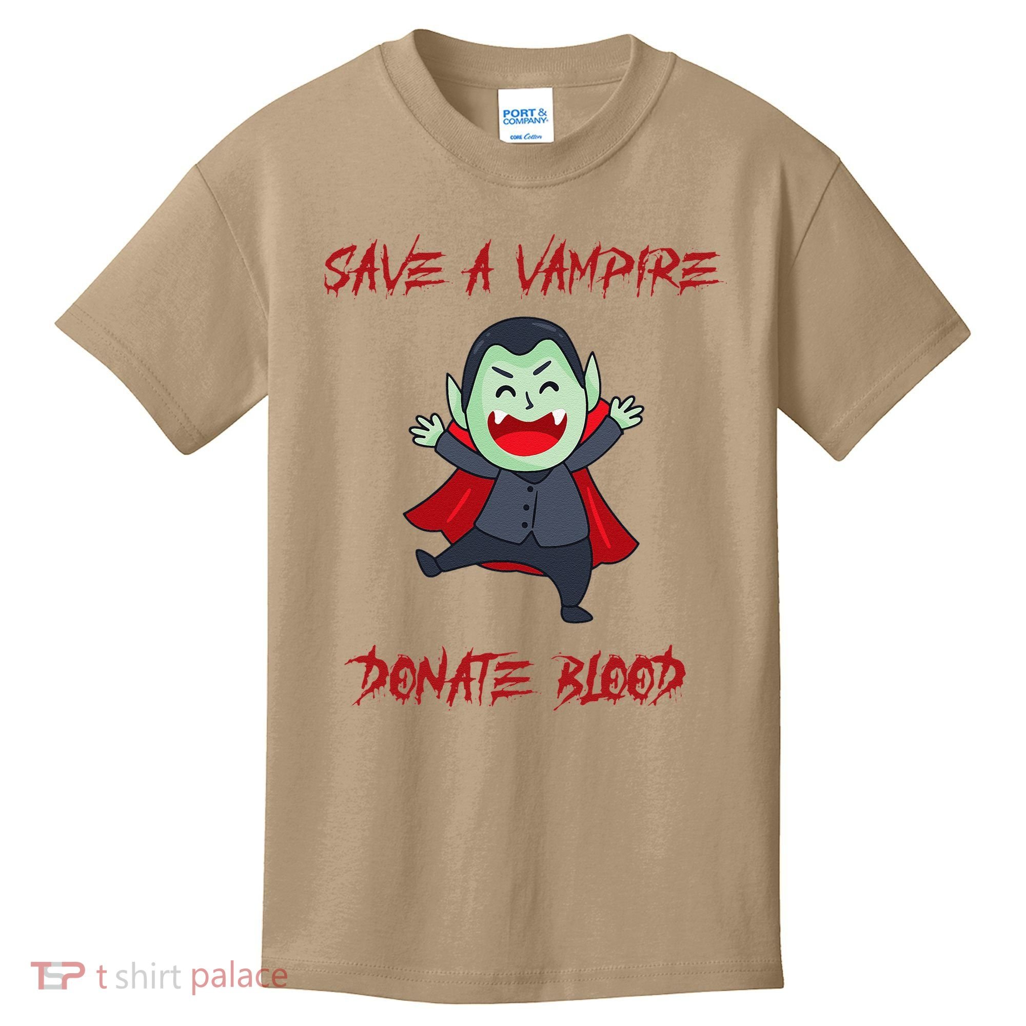 Cute Save A Vampire Donate Blood Vampire Halloween Kids T-Shirt