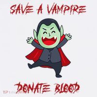 Cute Save A Vampire Donate Blood Vampire Halloween Garment-Dyed Sweatshirt thumb 2
