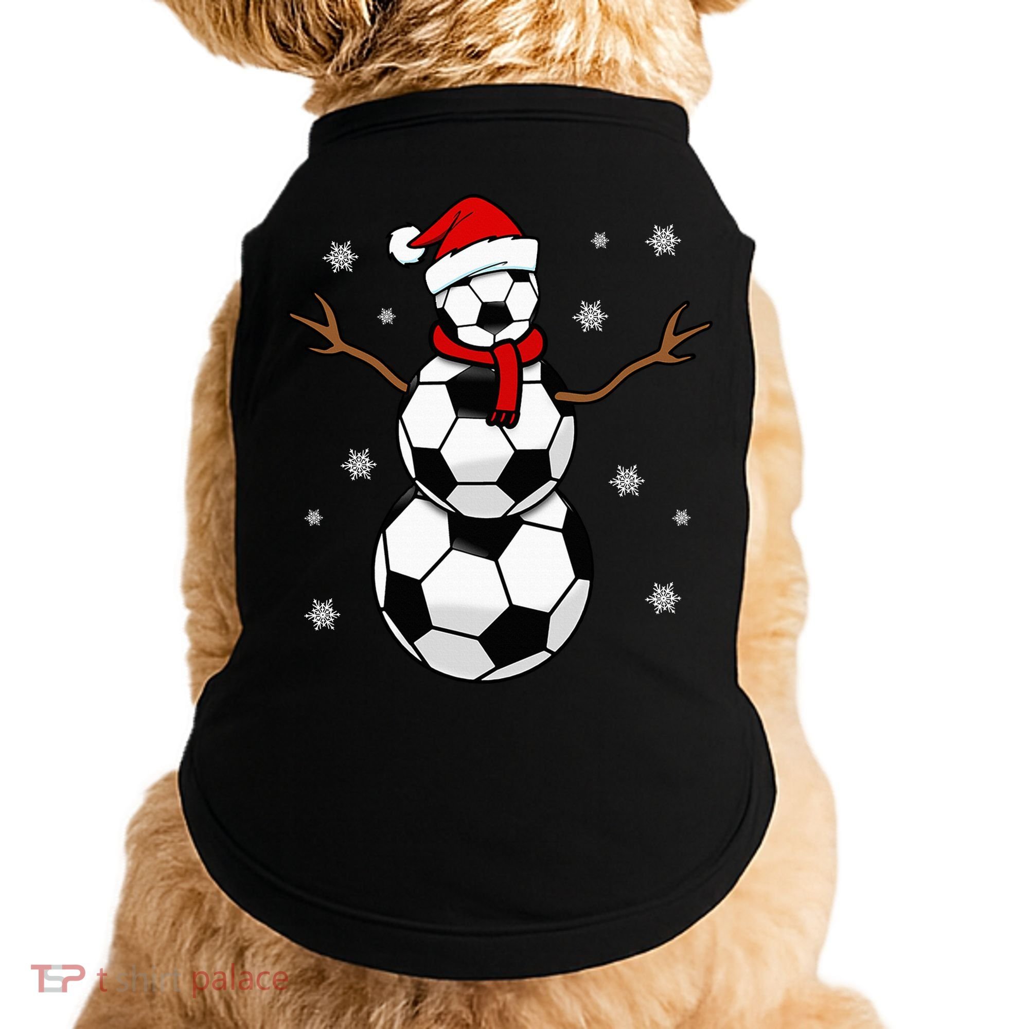 Christmas Soccer Ball Winter Snowman Doggie Tank