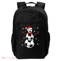 Christmas Soccer Ball Winter Snowman Backpack thumb 0