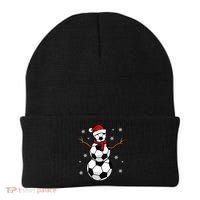 Christmas Soccer Ball Winter Snowman Beanie thumb 0