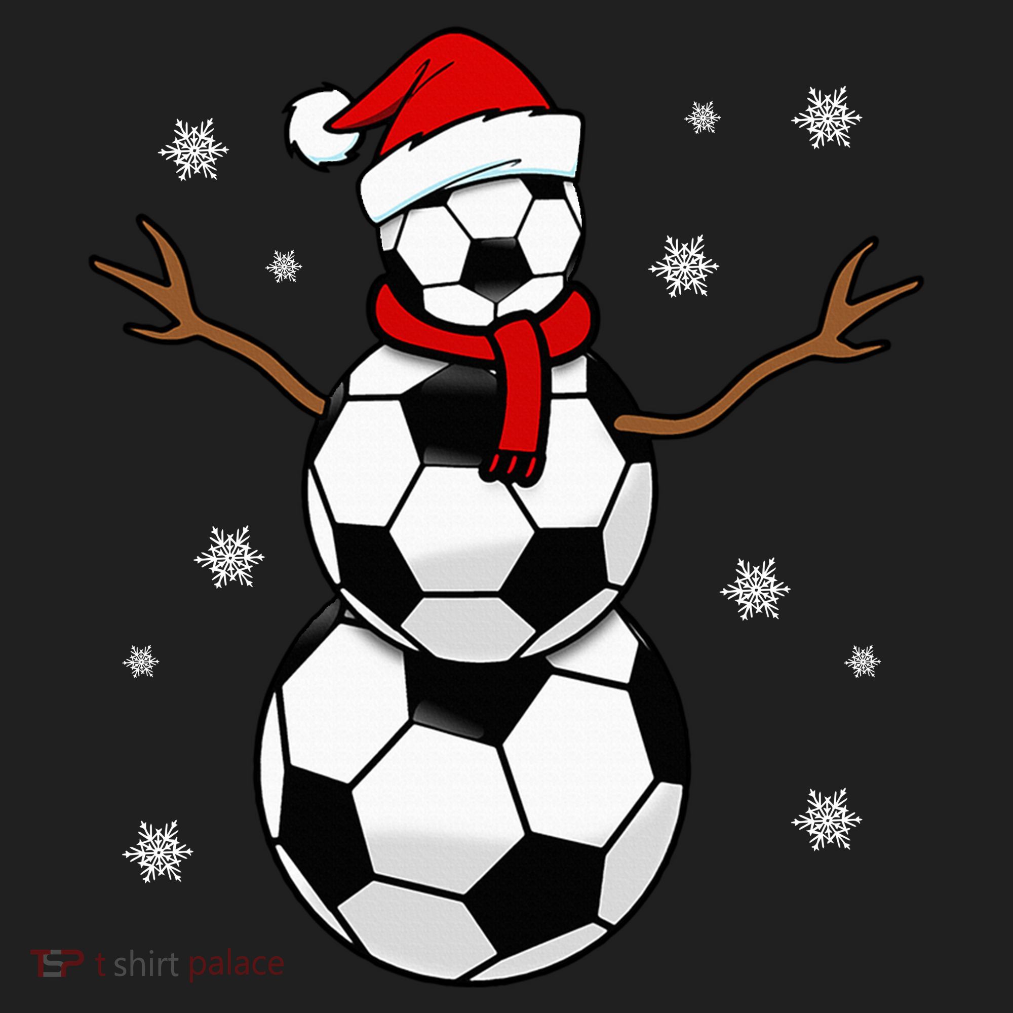 Christmas Soccer Ball Winter Snowman Beanie