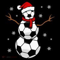 Christmas Soccer Ball Winter Snowman Women's Hoodie thumb 2