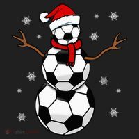 Christmas Soccer Ball Winter Snowman Hat thumb 2