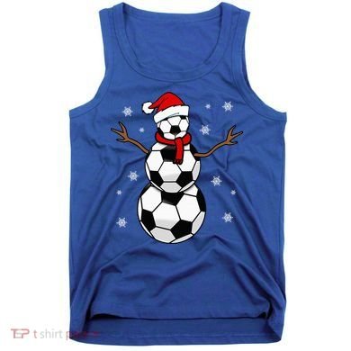 Christmas Soccer Ball Winter Snowman Tank Top