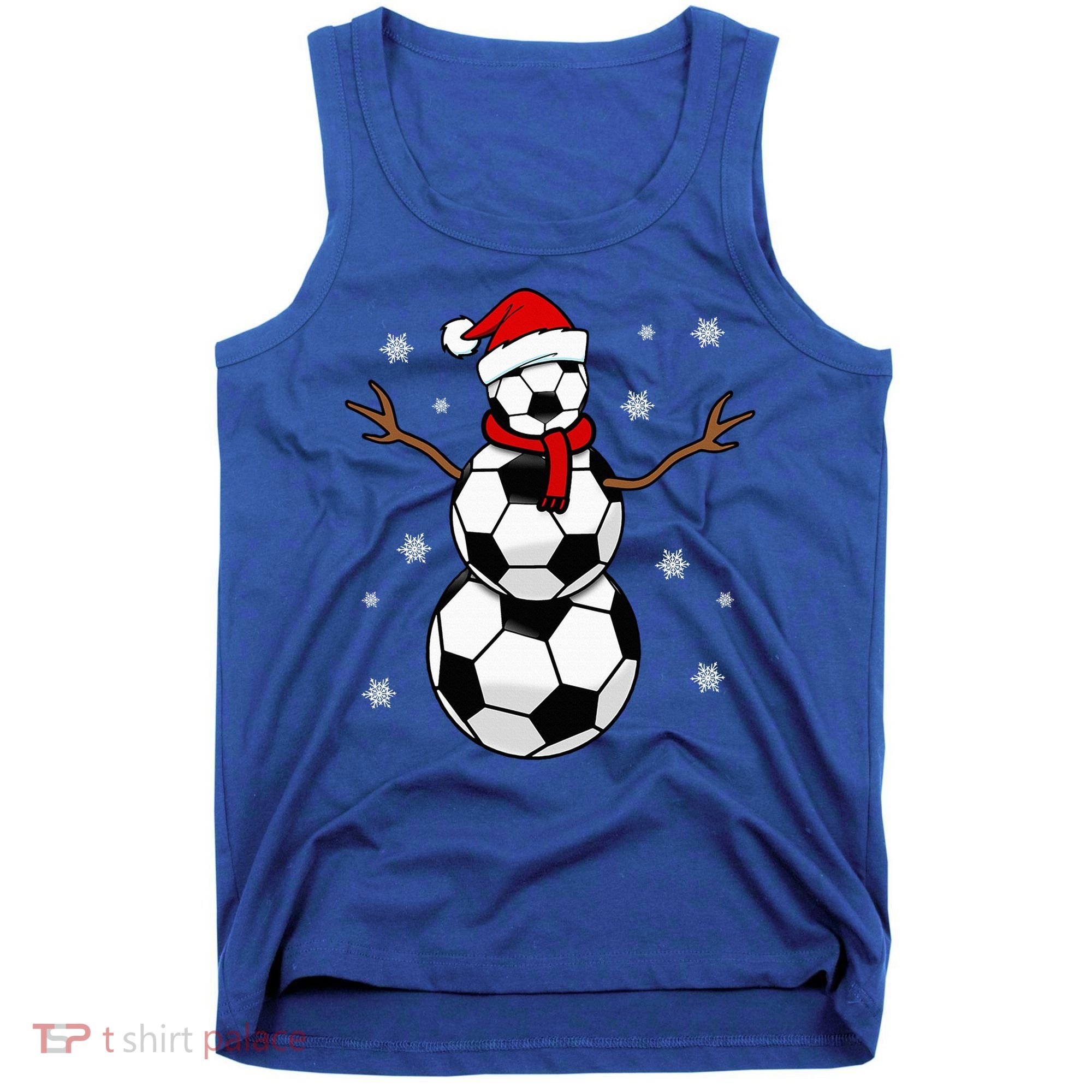 Christmas Soccer Ball Winter Snowman Tank Top