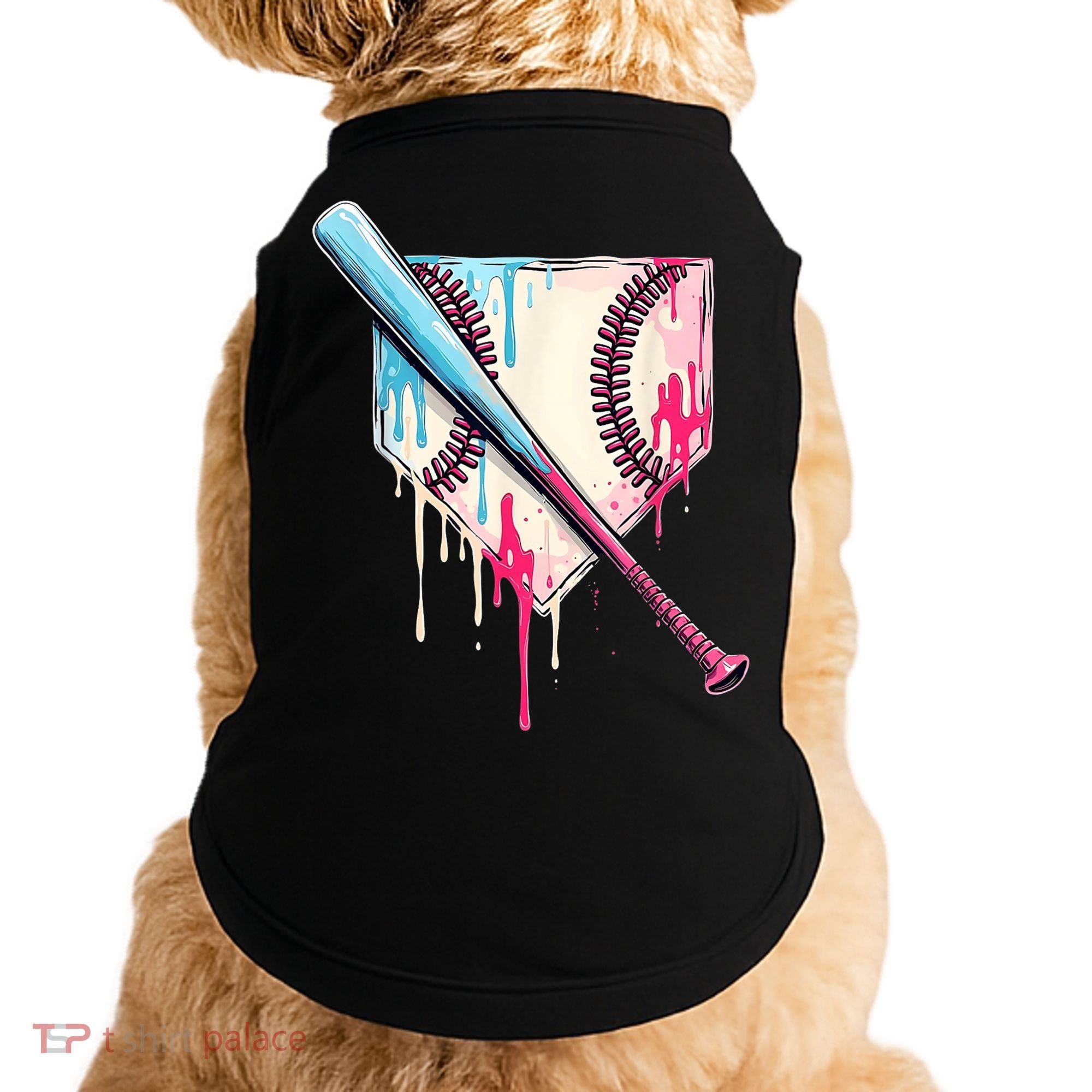 Cool Sport Baseballhome Plate Drip With Sprinkles Drip Doggie Tank