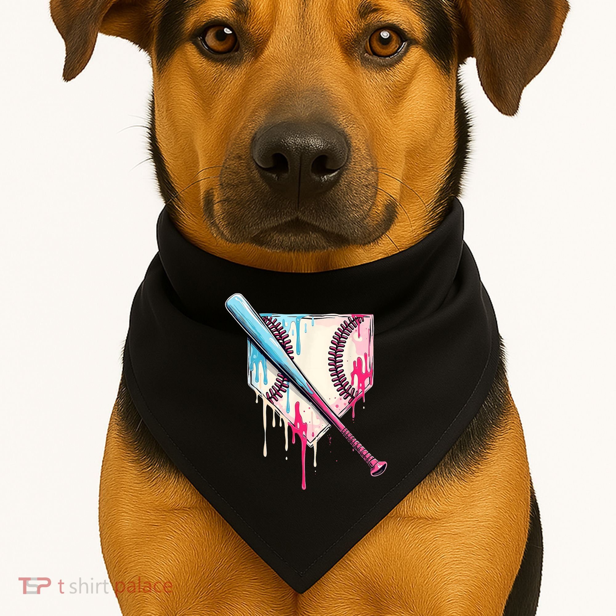Cool Sport Baseballhome Plate Drip With Sprinkles Drip USA-Made Doggie Bandana