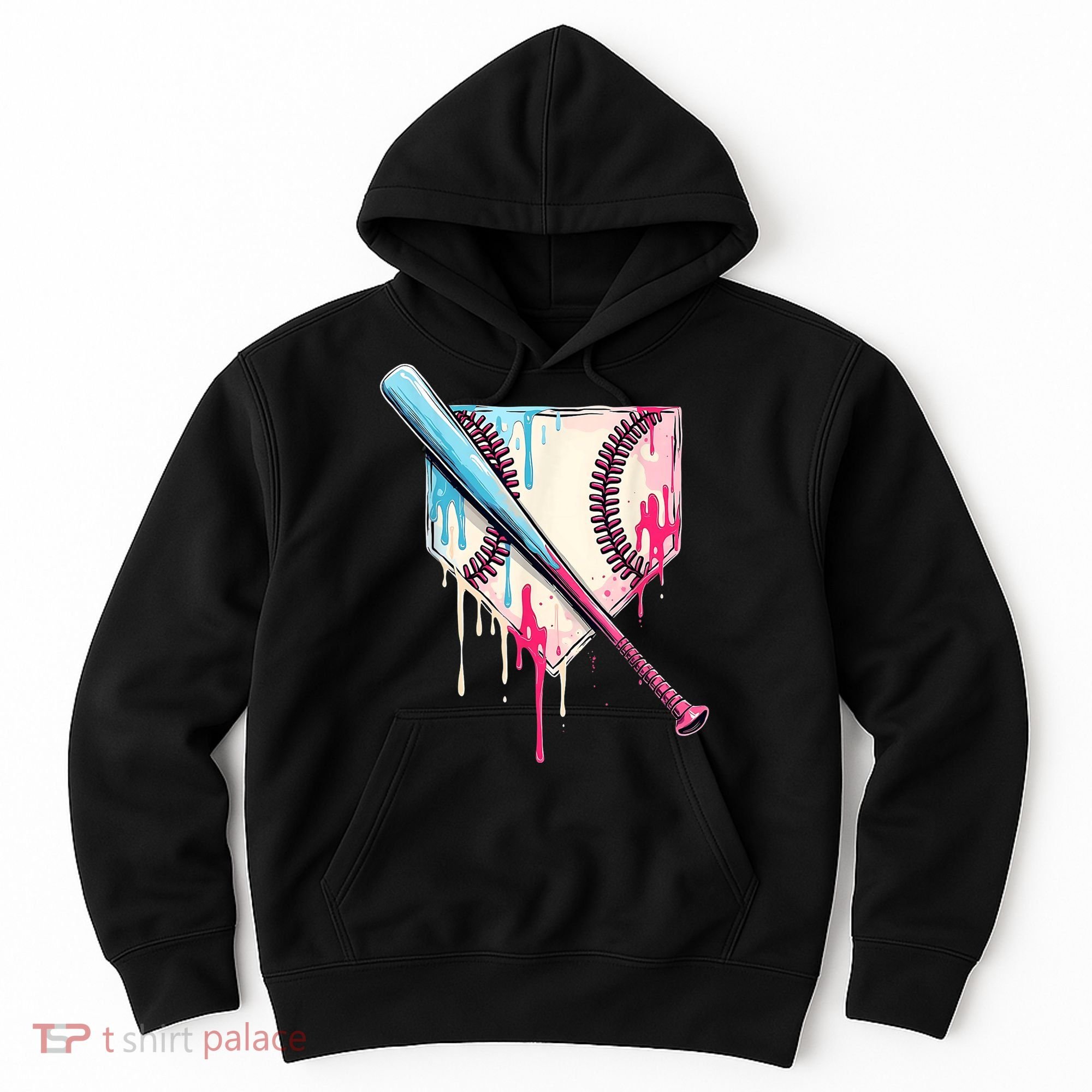 Cool Sport Baseballhome Plate Drip With Sprinkles Drip Hoodie